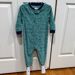 Carter's Teal Animal Print Footie
